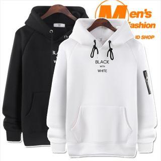 Zip-pocket Neoprene Hooded Pullover