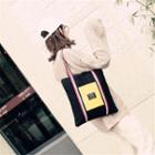 Striped Trim Tote Bag