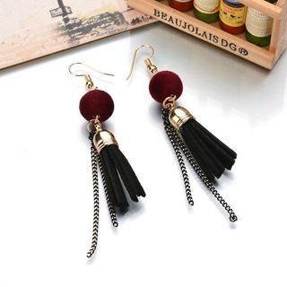 Pompom Fringed Earrings
