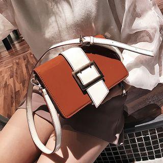 Color Panel Patent Crossbody Bag