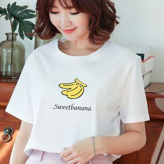 Short-sleeve Banana Printed T-shirt