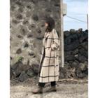 Handmade Wool Blend Plaid Wrap Coat