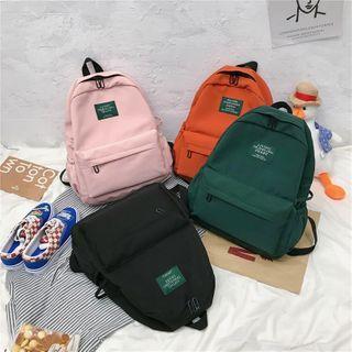 Lettering Applique Zip Backpack