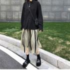 Plain Shirt / Mesh Midi Skirt