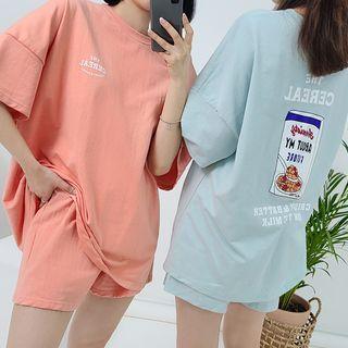 Printed Comfy T-shirt & Shorts Set