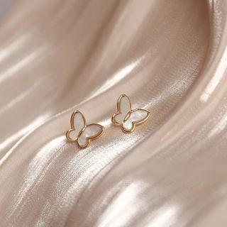 Alloy & Acrylic Butterfly Earring 1 Pair - Alloy & Acrylic Butterfly Earring - One Size