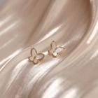 Alloy & Acrylic Butterfly Earring 1 Pair - Alloy & Acrylic Butterfly Earring - One Size