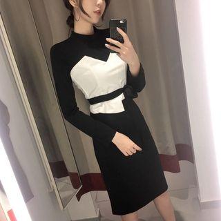 Slited Midi Dress With Tube Top