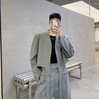 Asymmetrical Crop Blazer