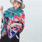 Printed Linen Cotton Shawl As Shown In Figure - 180cm X 95cm