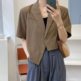 Elbow-sleeve Asymmetrical Blazer
