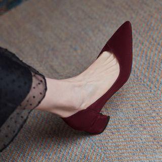 Low-heel Genuine Leather Pumps
