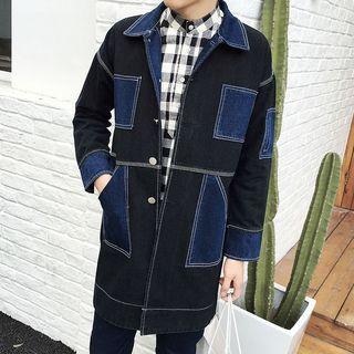 Multi-pocket Long Denim Jacket