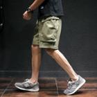 Number Embroidered Cargo Shorts