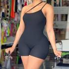 One Shoulder Sheath Romper