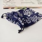 Printed Drawstring Pouch Sapphire Blue - One Size