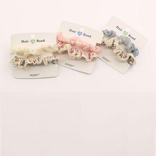 Set Of 2: Lace Trim Hair Tie