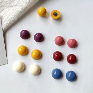 Button Ear Stud / Clip-on Earring