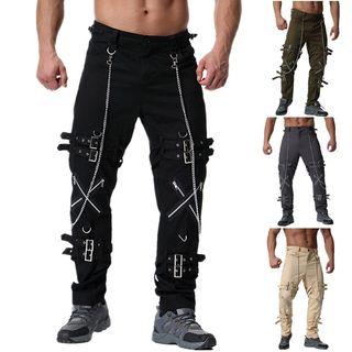 Chain Detail Slim-fit Pants