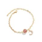 Elegant Fashion Gold Plated Star Moon Bracelet Golden - One Size