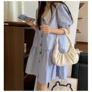 Peter Pan Collar Puff Sleeve Dress