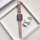 Cutout Genuine Leather Apple Watch Strap