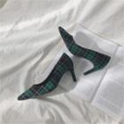 Checked High-heel Pumps