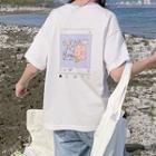 Contrast-trim Cartoon Print Short-sleeve Tee