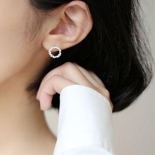 925 Sliver Rhinestone Earring