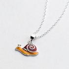 925 Sterling Silver Snail Pendant Necklace