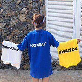 Elbow-sleeve Oversized Polo Shirt