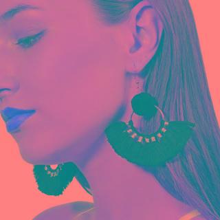 Tassel Drop Pom Pom Earring