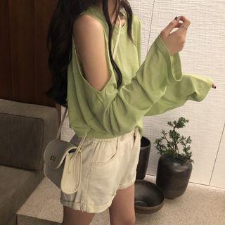 Cold-shoulder Oversize Top