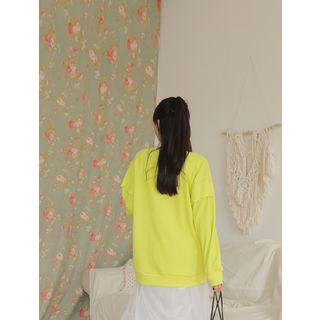 Lettuce-edge Frilled-trim Sweatshirt