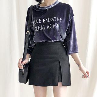 Band-waist Inset Shorts Mini Skirt