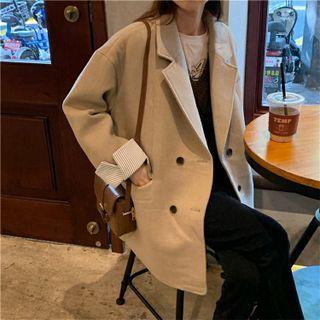 Plain Coat Light Khaki - One Size