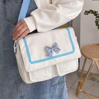 Bow Canvas Messenger Bag