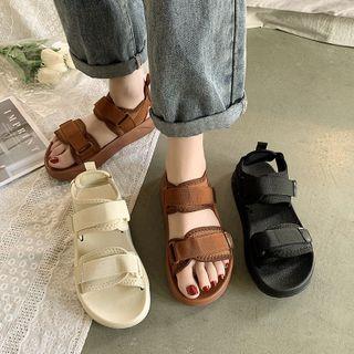 Adhesive Strap Platform Gladiator Sandals