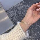 Leaf Alloy Bracelet 167 - Gold - One Size