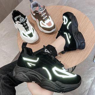 Reflective Platform Sneakers