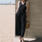 Sleeveless Ruffled Paneled Cropped Jumpsuit