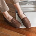 Faux-fur Lined Woven Loafers