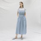 Sleeveless Band-waist Maxi Dress