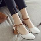 Block-heel Strap Ankle Sandals