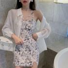 Set: Plain Shirt + Strappy Mini Dress