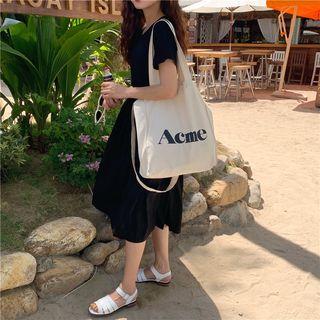 Letter Printed Shoulder Bag