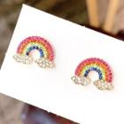 Rainbow Stud Earring 1 Pair - As Shown In Figure - One Size
