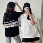 Short-sleeve Lace Cut-out T-shirt