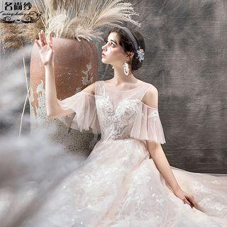 Lace Accent Wedding Ball Gown