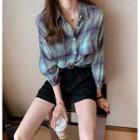 Vintage Plaid Long-sleeve Shirt